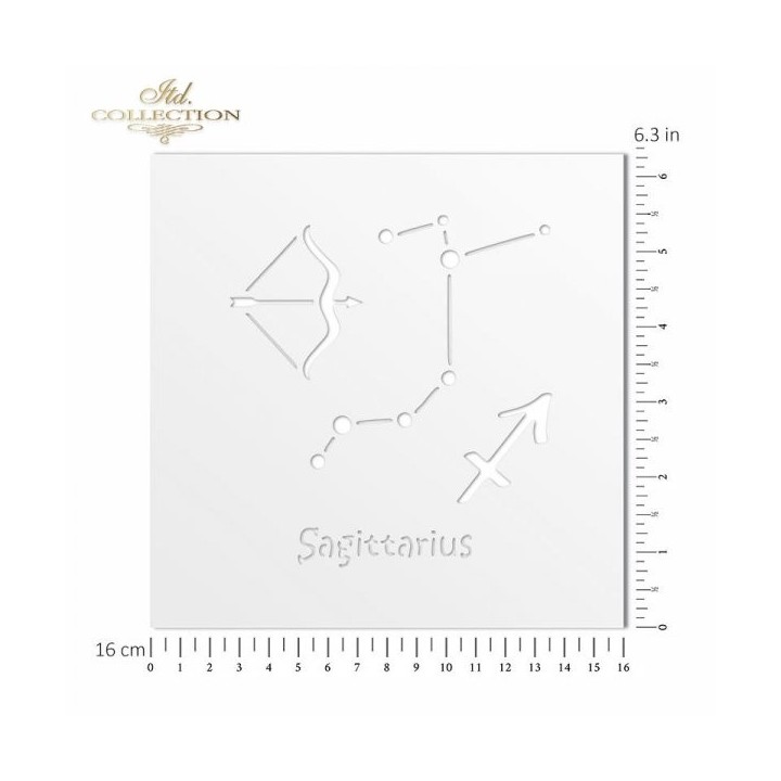 Sjabloon voor scrapbooking en decoupage 16x16 cm ST0061A