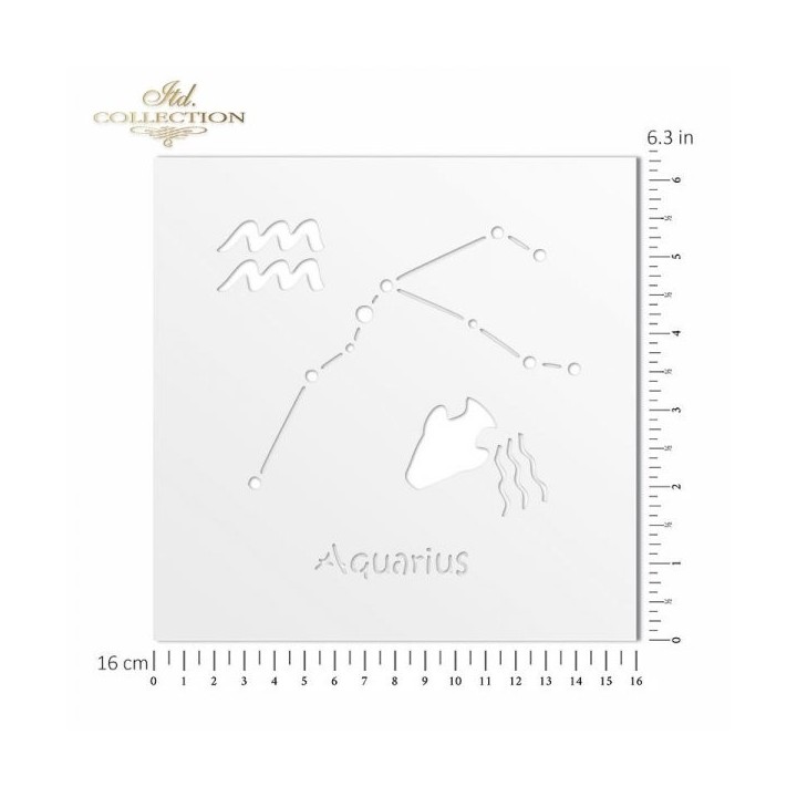 Sjabloon voor scrapbooking en decoupage 16x16 cm ST0063A