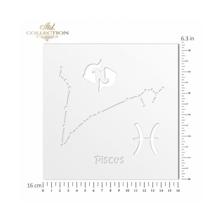 Sjabloon voor scrapbooking en decoupage 16x16 cm ST0064A