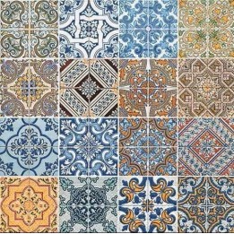 Tiles - mandala quadratisch servet 33x33cm