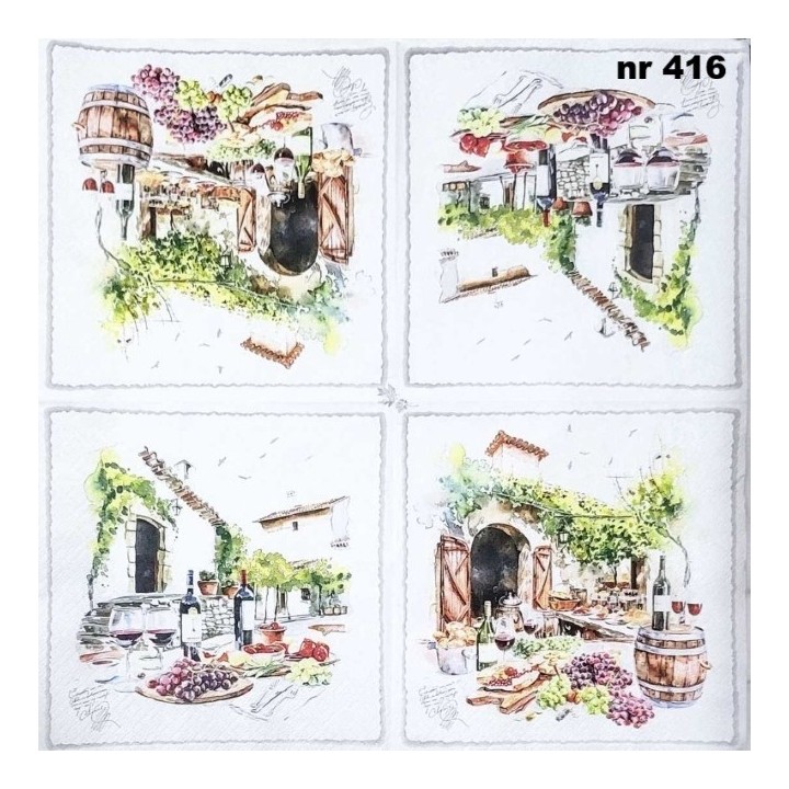 Vineyard tasting servet 33x33cm