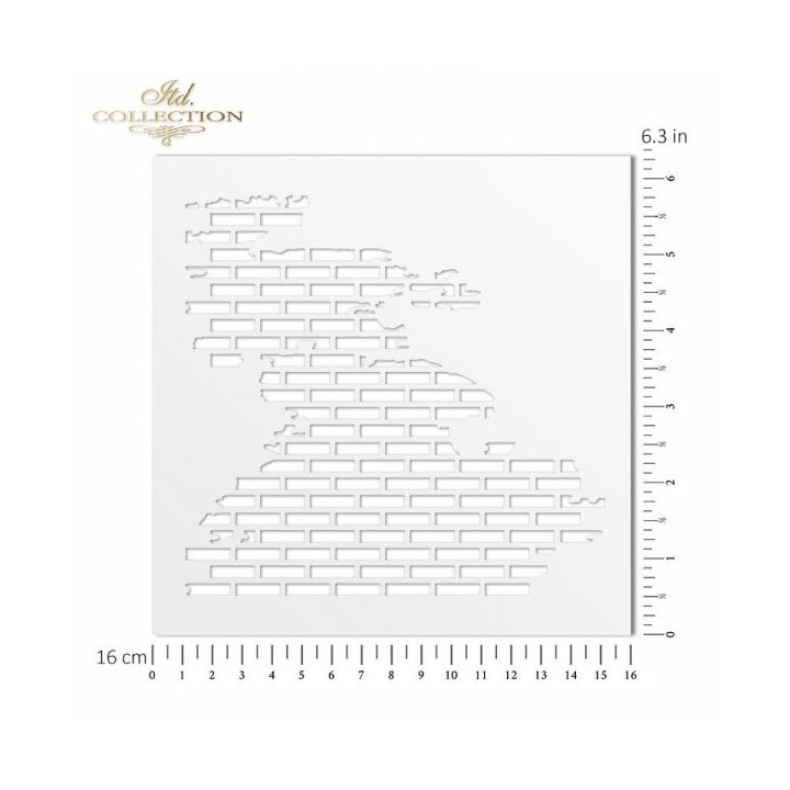 Sjabloon voor scrapbooking en decoupage 16x16 cm ST0074B