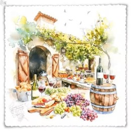 Vineyard tasting servet 33x33cm