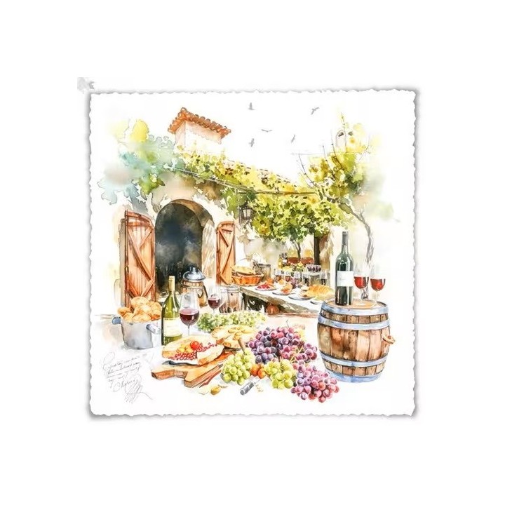 Vineyard tasting servet 33x33cm