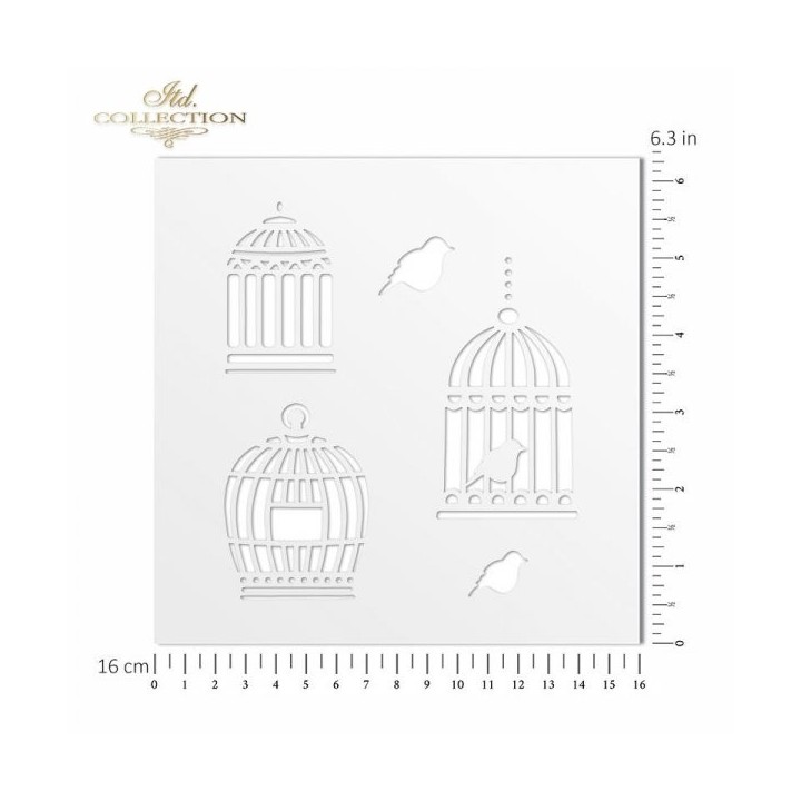 Sjabloon voor scrapbooking en decoupage 16x16 cm ST0075A