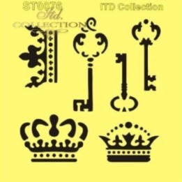 Sjabloon voor scrapbooking en decoupage 16x16 cm ST0076A