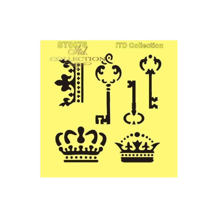 Sjabloon voor scrapbooking en decoupage 16x16 cm ST0076A