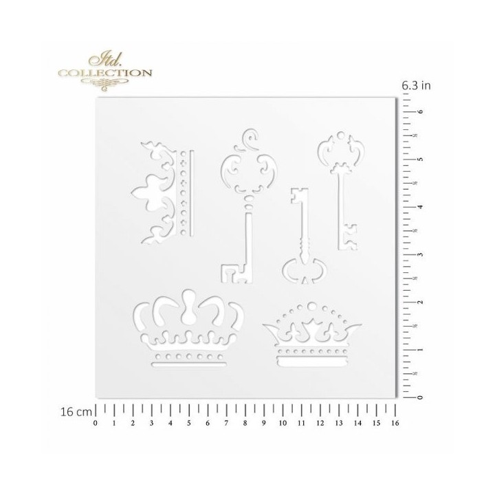 Sjabloon voor scrapbooking en decoupage 16x16 cm ST0076A