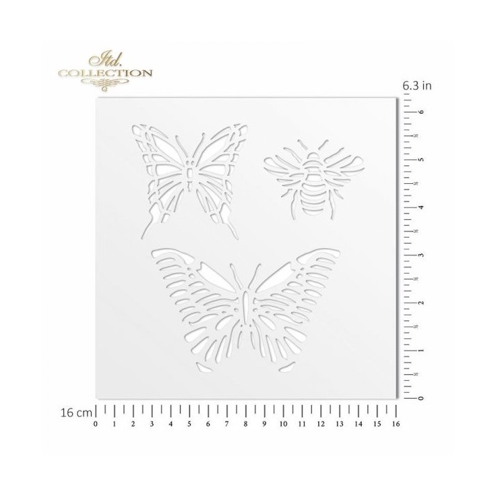 Sjabloon voor scrapbooking en decoupage 16x16 cm ST0077B