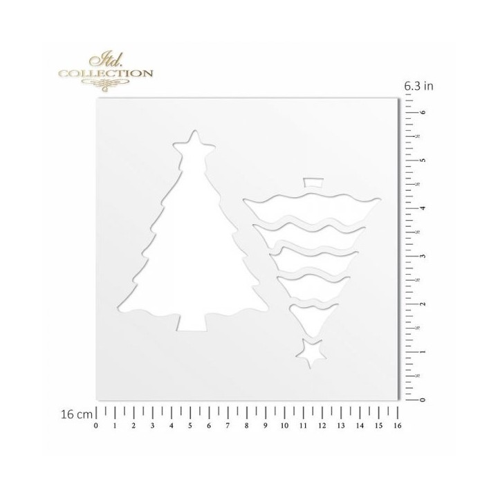 Sjabloon voor scrapbooking en decoupage 16x16 cm ST0080A