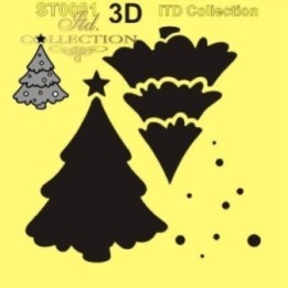 Sjabloon voor scrapbooking en decoupage 16x16 cm ST0081A