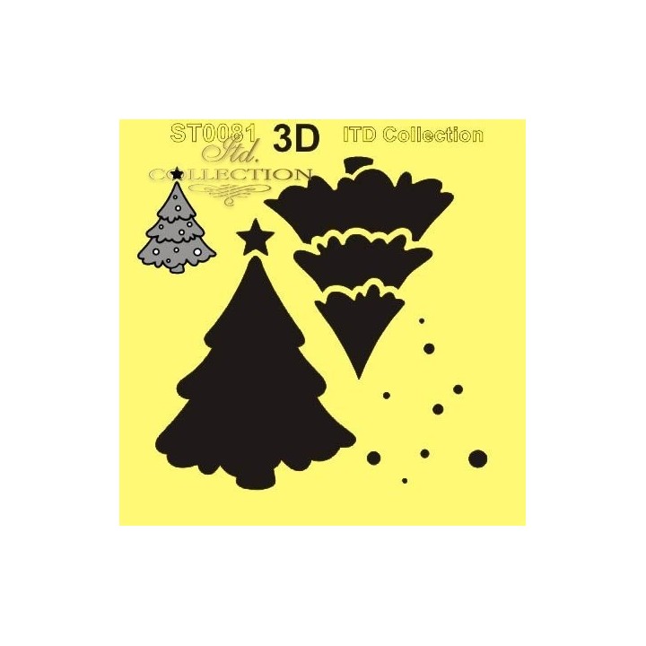Sjabloon voor scrapbooking en decoupage 16x16 cm ST0081A
