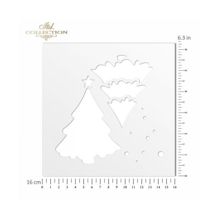 Sjabloon voor scrapbooking en decoupage 16x16 cm ST0081A