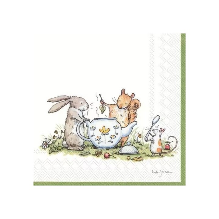 Tea party servet 33x33cm
