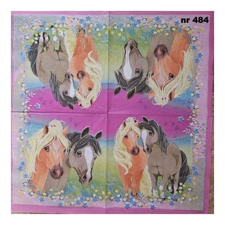 Pretty pony servet 33x33cm