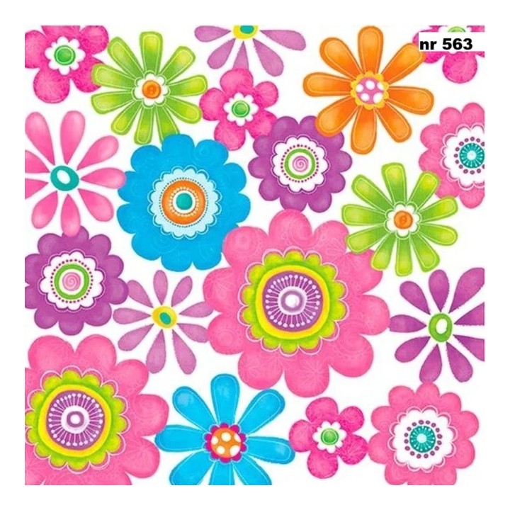 Flowerprint servet 33x33cm