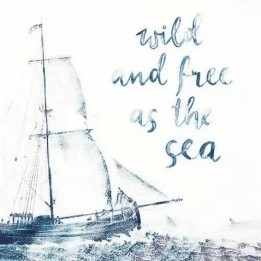 Wild and Free servet 33x33cm