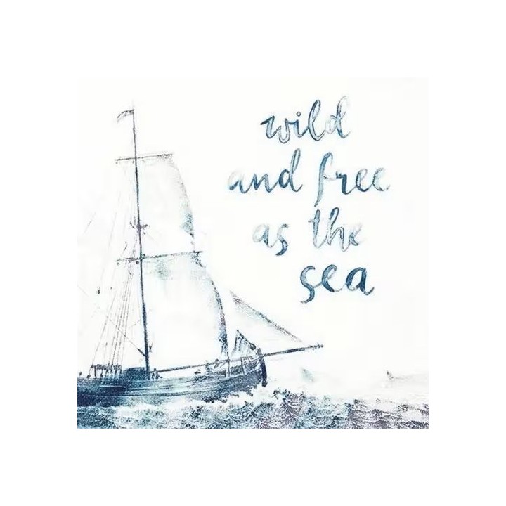 Wild and Free servet 33x33cm