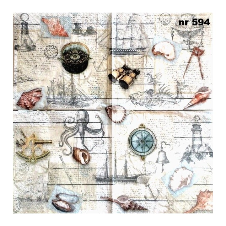 Nautical Feeling servet 33x33cm