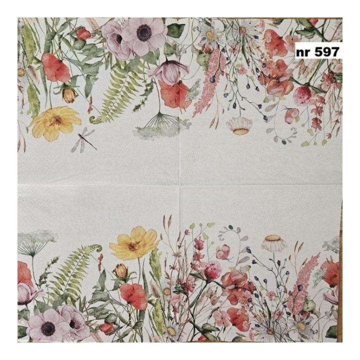Field of Flowers servet 33x33cm