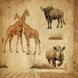 African Savanna servet 33x33cm