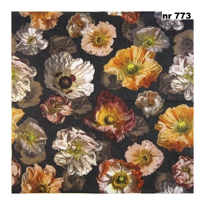 Papaver servet 33x33cm