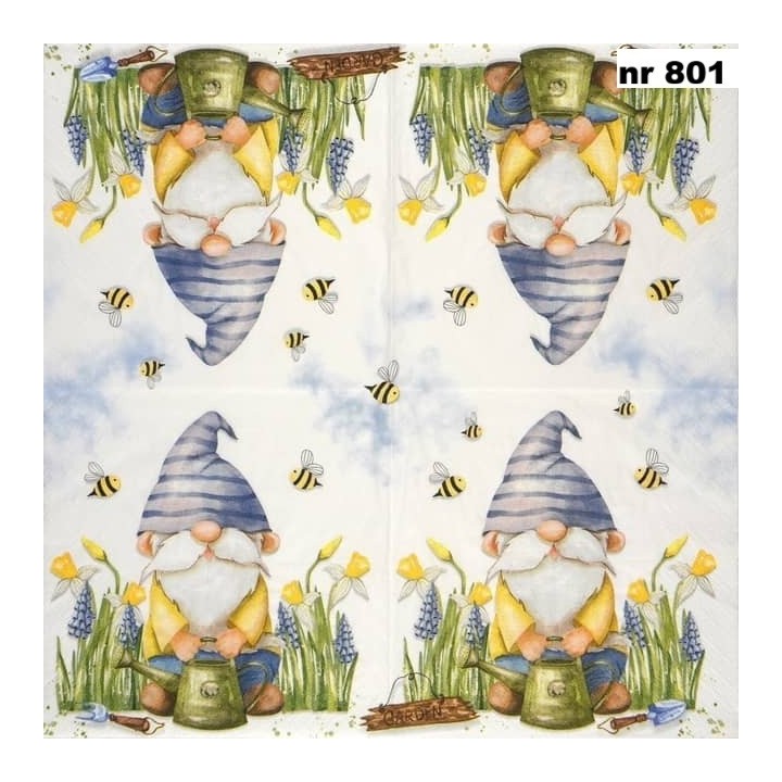 Garden gnome servet 33x33cm