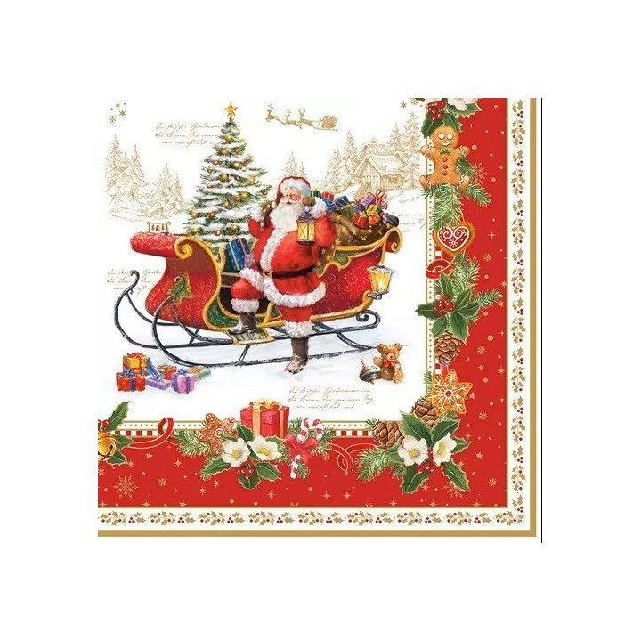 Christmas memories servet 33x33cm