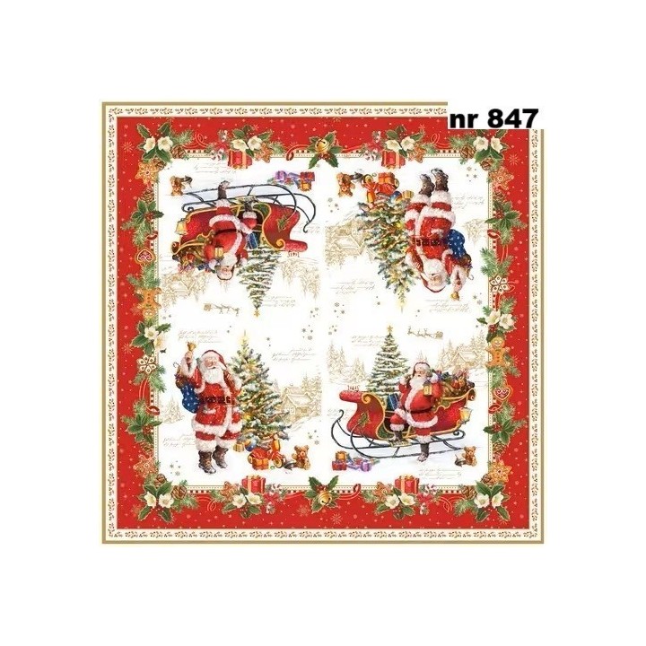Christmas memories servet 33x33cm