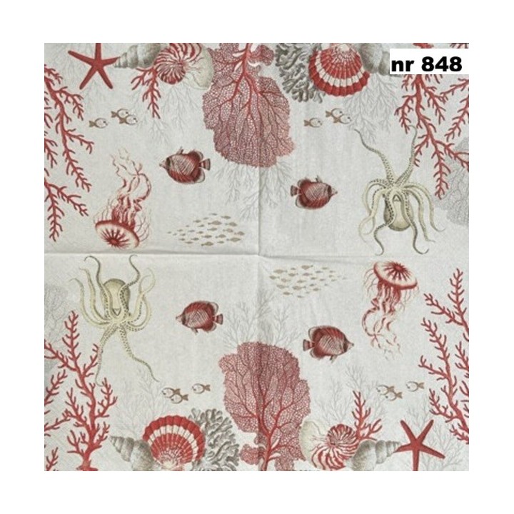 Coral reef servet 33x33cm