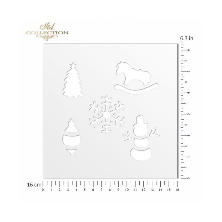 Sjabloon voor scrapbooking en decoupage 16x16 cm ST0107A