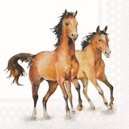 Wild horses servet 33x33cm