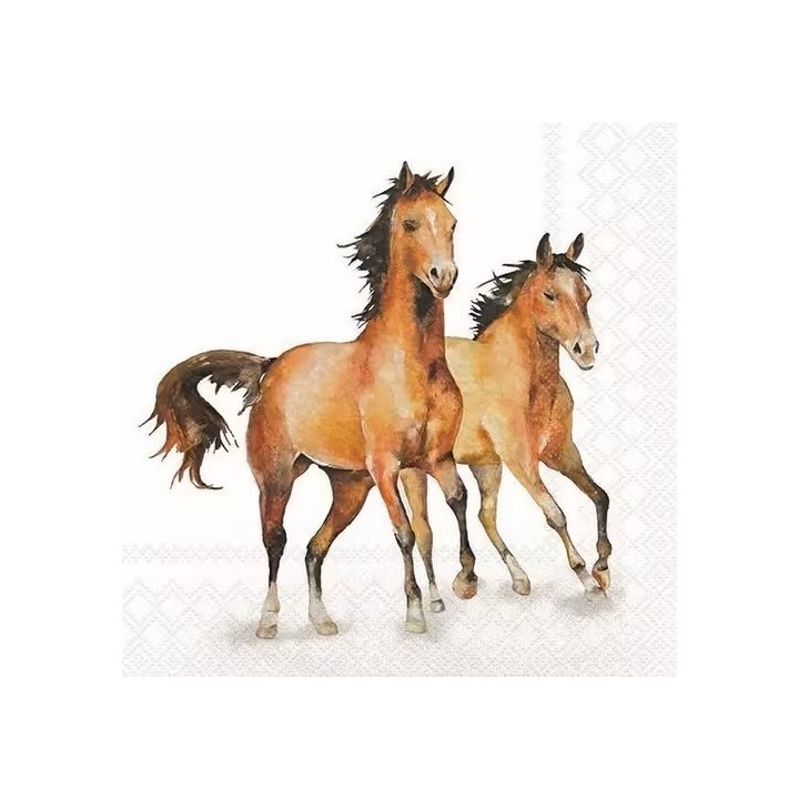 Wild horses servet 33x33cm