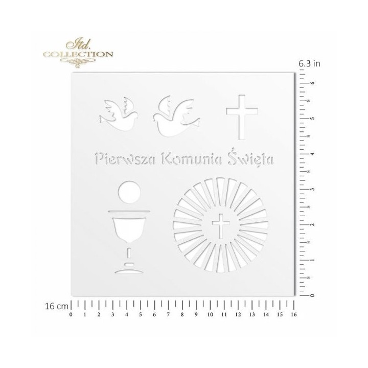 Sjabloon voor scrapbooking en decoupage 16x16 cm ST0135A