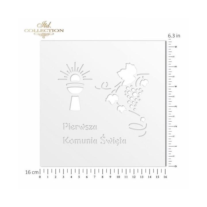 Sjabloon voor scrapbooking en decoupage 16x16 cm ST0136A