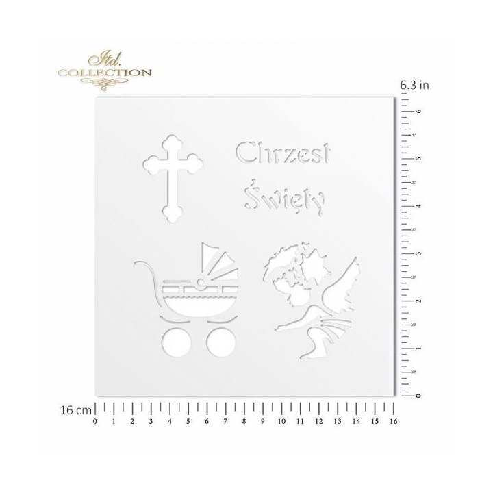 Sjabloon voor scrapbooking en decoupage 16x16 cm ST0137A
