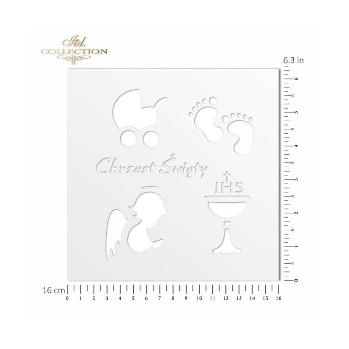 Sjabloon voor scrapbooking en decoupage 16x16 cm ST0138A