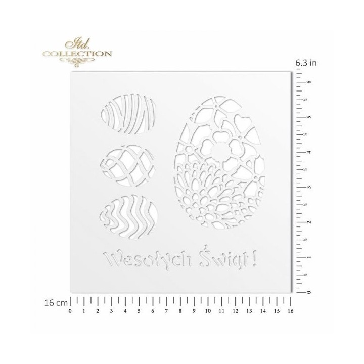 Sjabloon voor scrapbooking en decoupage 16x16 cm ST0142B