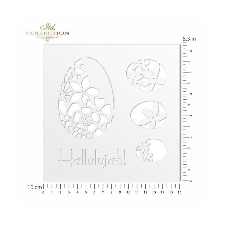 Sjabloon voor scrapbooking en decoupage 16x16 cm ST0144A