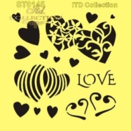 Sjabloon voor scrapbooking en decoupage 16x16 cm ST0145A