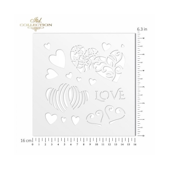 Sjabloon voor scrapbooking en decoupage 16x16 cm ST0145A