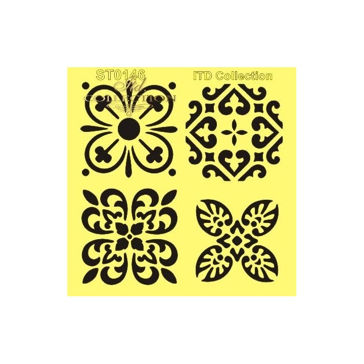 Sjabloon voor scrapbooking en decoupage 16x16 cm ST0146B