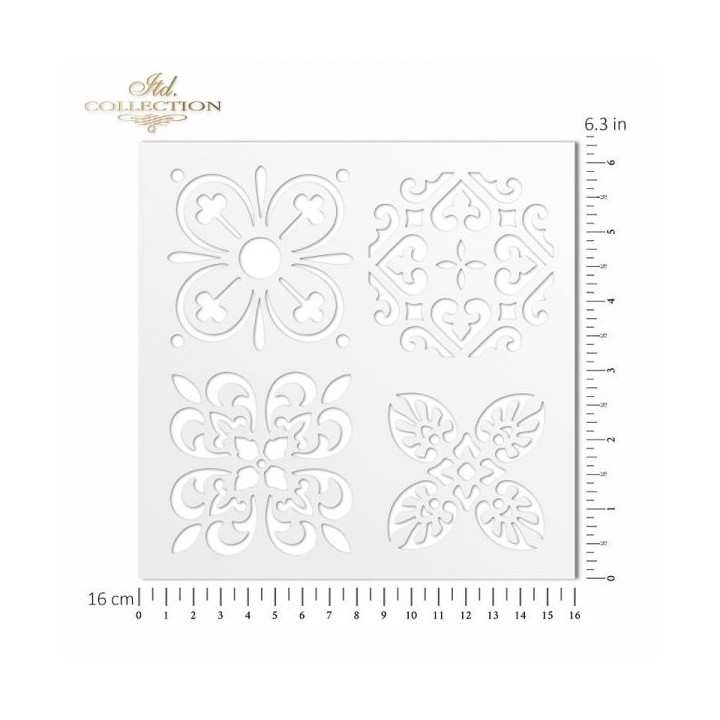 Sjabloon voor scrapbooking en decoupage 16x16 cm ST0146B