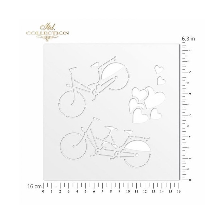 Sjabloon voor scrapbooking en decoupage 16x16 cm ST0147A