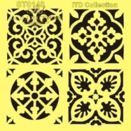 Sjabloon voor scrapbooking en decoupage 16x16 cm ST0148B