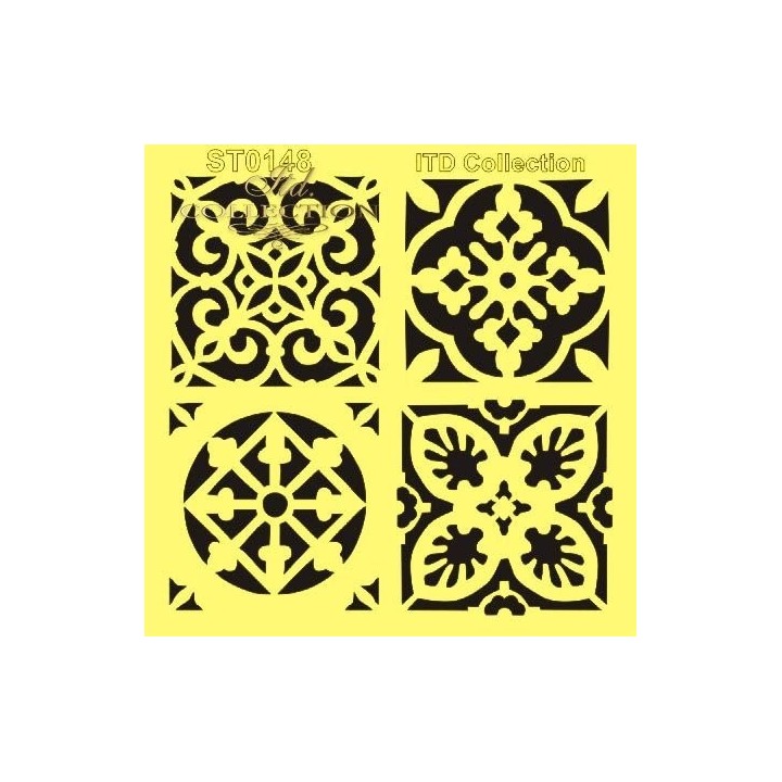Sjabloon voor scrapbooking en decoupage 16x16 cm ST0148B