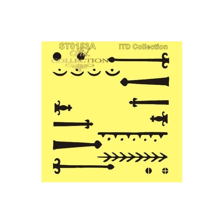 Sjabloon voor scrapbooking en decoupage 16x16 cm ST0153A