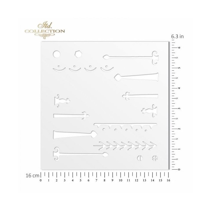 Sjabloon voor scrapbooking en decoupage 16x16 cm ST0153A