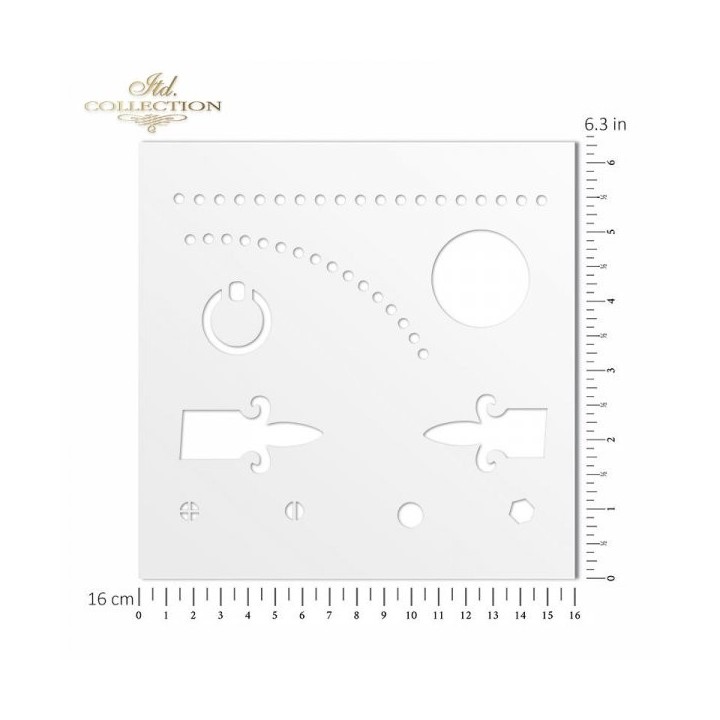 Sjabloon voor scrapbooking en decoupage 16x16 cm ST0155A
