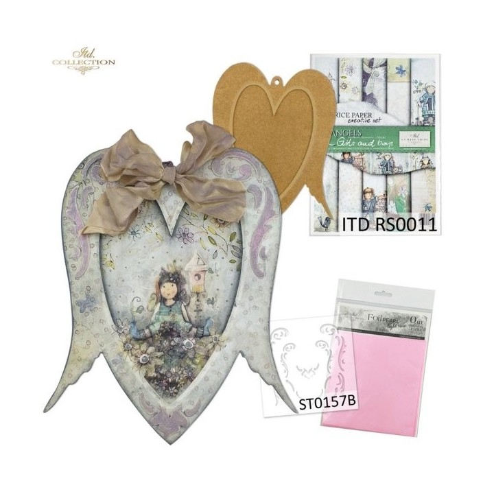 Sjabloon voor scrapbooking en decoupage 16x16 cm ST0157B